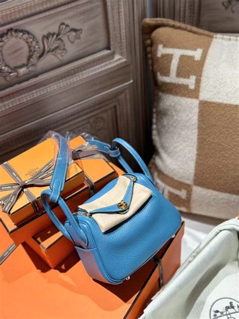 hermes mini lindy blue jean|Hermes mini lindy bag.